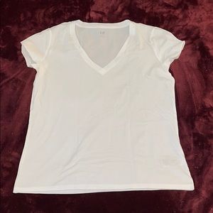 White Gap V-Neck T-shirt, never worn, size Large